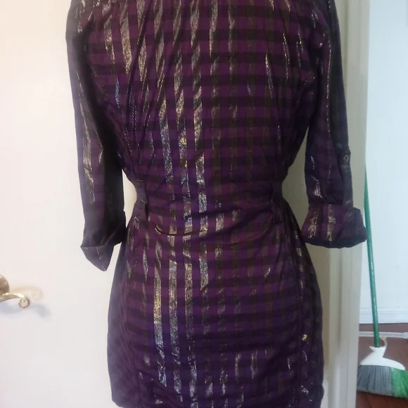 Coogi Purple Long Sleeve Dress - Picture 2 of 7